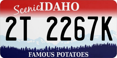 ID license plate 2T2267K