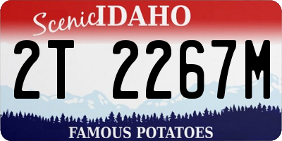 ID license plate 2T2267M
