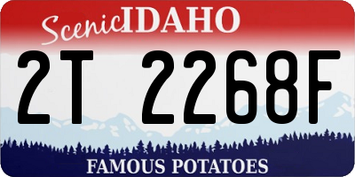 ID license plate 2T2268F