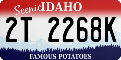 ID license plate 2T2268K