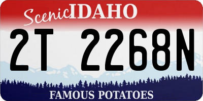 ID license plate 2T2268N