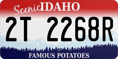 ID license plate 2T2268R