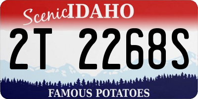 ID license plate 2T2268S