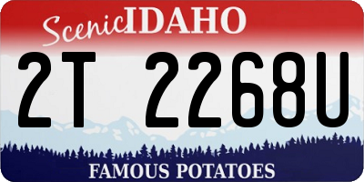 ID license plate 2T2268U