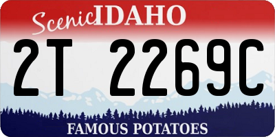 ID license plate 2T2269C