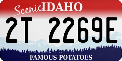ID license plate 2T2269E