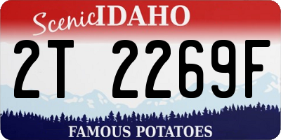 ID license plate 2T2269F