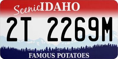ID license plate 2T2269M