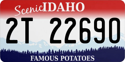 ID license plate 2T2269O