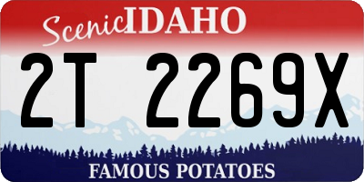 ID license plate 2T2269X