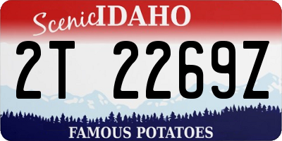 ID license plate 2T2269Z