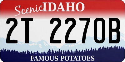 ID license plate 2T2270B