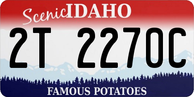 ID license plate 2T2270C