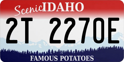 ID license plate 2T2270E