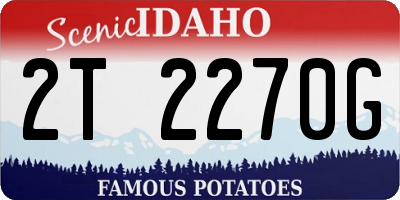 ID license plate 2T2270G