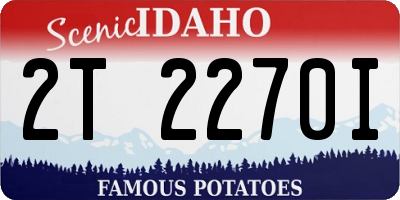 ID license plate 2T2270I
