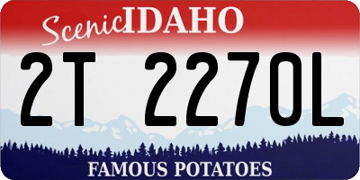ID license plate 2T2270L
