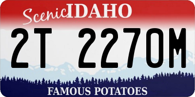ID license plate 2T2270M