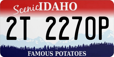 ID license plate 2T2270P