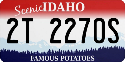 ID license plate 2T2270S