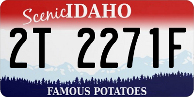 ID license plate 2T2271F