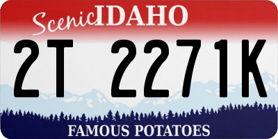ID license plate 2T2271K