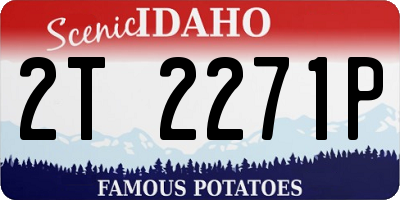 ID license plate 2T2271P