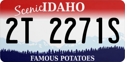 ID license plate 2T2271S