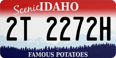 ID license plate 2T2272H