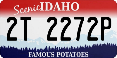 ID license plate 2T2272P