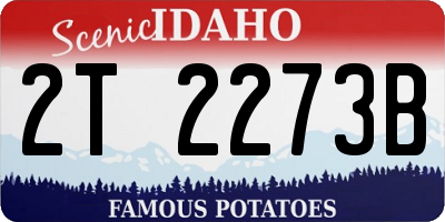ID license plate 2T2273B