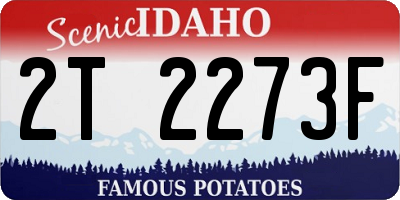 ID license plate 2T2273F