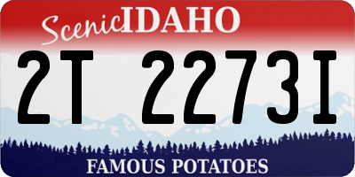 ID license plate 2T2273I