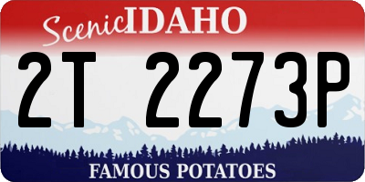 ID license plate 2T2273P