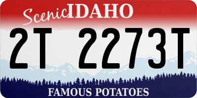 ID license plate 2T2273T