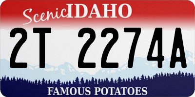 ID license plate 2T2274A