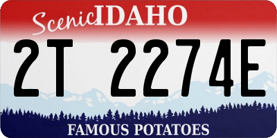 ID license plate 2T2274E