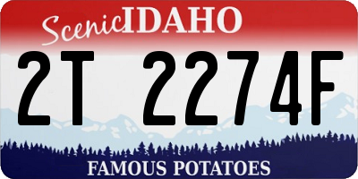 ID license plate 2T2274F