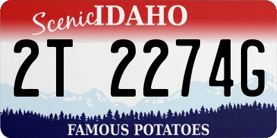 ID license plate 2T2274G
