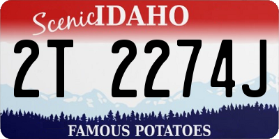 ID license plate 2T2274J