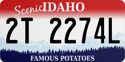 ID license plate 2T2274L