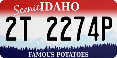 ID license plate 2T2274P