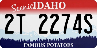 ID license plate 2T2274S