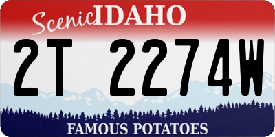 ID license plate 2T2274W