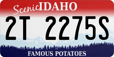 ID license plate 2T2275S