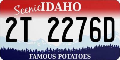 ID license plate 2T2276D
