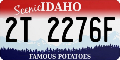 ID license plate 2T2276F