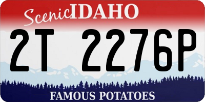ID license plate 2T2276P