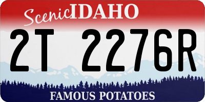 ID license plate 2T2276R