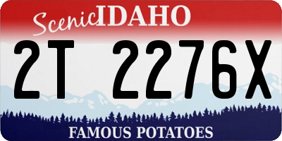 ID license plate 2T2276X